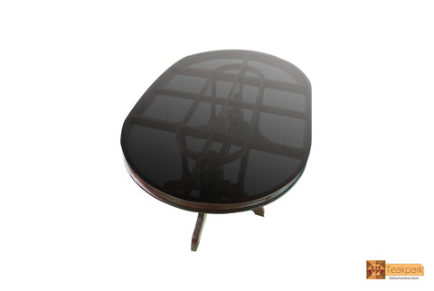 Danube Oval Rosewood Dining Table - 6 Seater