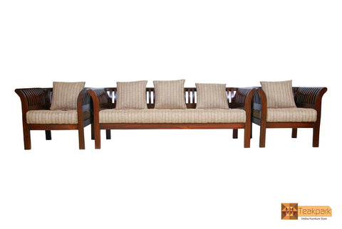 Riyad Rosewood Sofa Set - (3+1+1)Seater