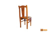 Indus Solid Teak Wood Dining Set - Glass Top Table with 6 Chairs