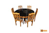 Yamuna Round Teak Wood Dining Table - 6 Seater