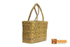 Iris Woven Natural Screwpine Leaf Shopper Bag with Zip-Design 1-Organic and Eco friendly