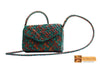 Irene Woven Natural Screwpine Leaf Girls Mobile Bag with Long Strap-Design 1-Organic and Eco friendly