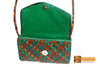 Irene Woven Natural Screwpine Leaf Girls Mobile Bag with Long Strap-Design 1-Organic and Eco friendly