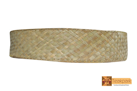 Julia Woven Natural Screwpine Leaf Round Tray-Organic and Eco friendly