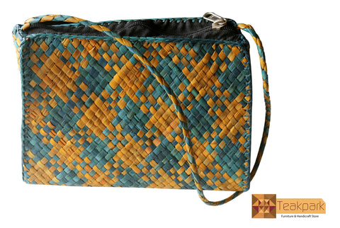 Thalia Woven Screwpine Leaf Ladies Handbag