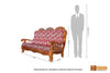 Jaipur Solid Teak Wood 3 Seater Sofa