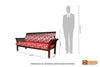 Manchester Solid Rosewood 3 Seater Sofa