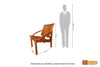 Jeff Solid Teak Wood Armchair