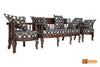 Dakota Solid Rosewood Sofa Set - (3+1+1) 5 Seater