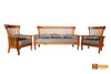 Berlin Solid Teak Wood Sofa Set - (3+1+1) Seater