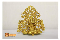 Brass Ganesha Hanging Lamp Sculpture- BS006 (17*17*10 in cm)