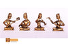 Thai Music Men Brass Sculpture- BS017  (10*12*6 in cm)