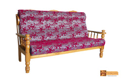 Geneva Solid Teak Wood 3 Seater Sofa