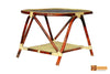 Zulu Cane Teapoy with Glass Top
