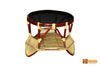 Bassa  Round Cane Teapoy with Glass Top