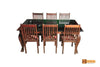 Indus Solid Rosewood Dining Set - Glass Top Table with Chairs