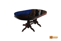 Padma Oval Rosewood Dining Table - 6 Seater