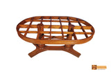 Nila Oval Teak Wood Dining Set - 6 Seater