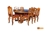 Nila Oval Teak Wood Dining Set - 6 Seater