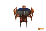 Nila Oval Teak Wood Dining Set - 6 Seater