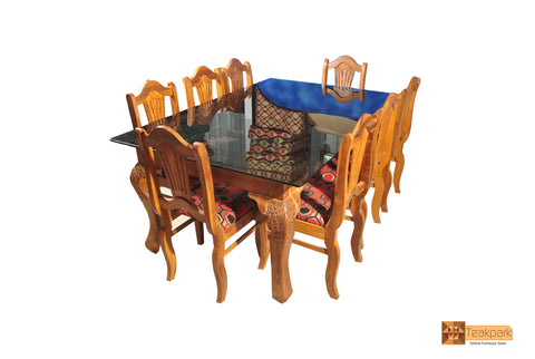 Kaveri Teak Wood Dining Set - 6/8 Seater