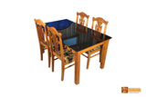 Periyar Teak Wood Dining Table - 4/6 Seater