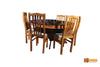 Yamuna Round Teak Wood Dining Set - 6 Seater