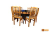 Yamuna Round Teak Wood Dining Set - 6 Seater