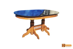 Padma Oval Teak Wood Dining Table - 6 Seater