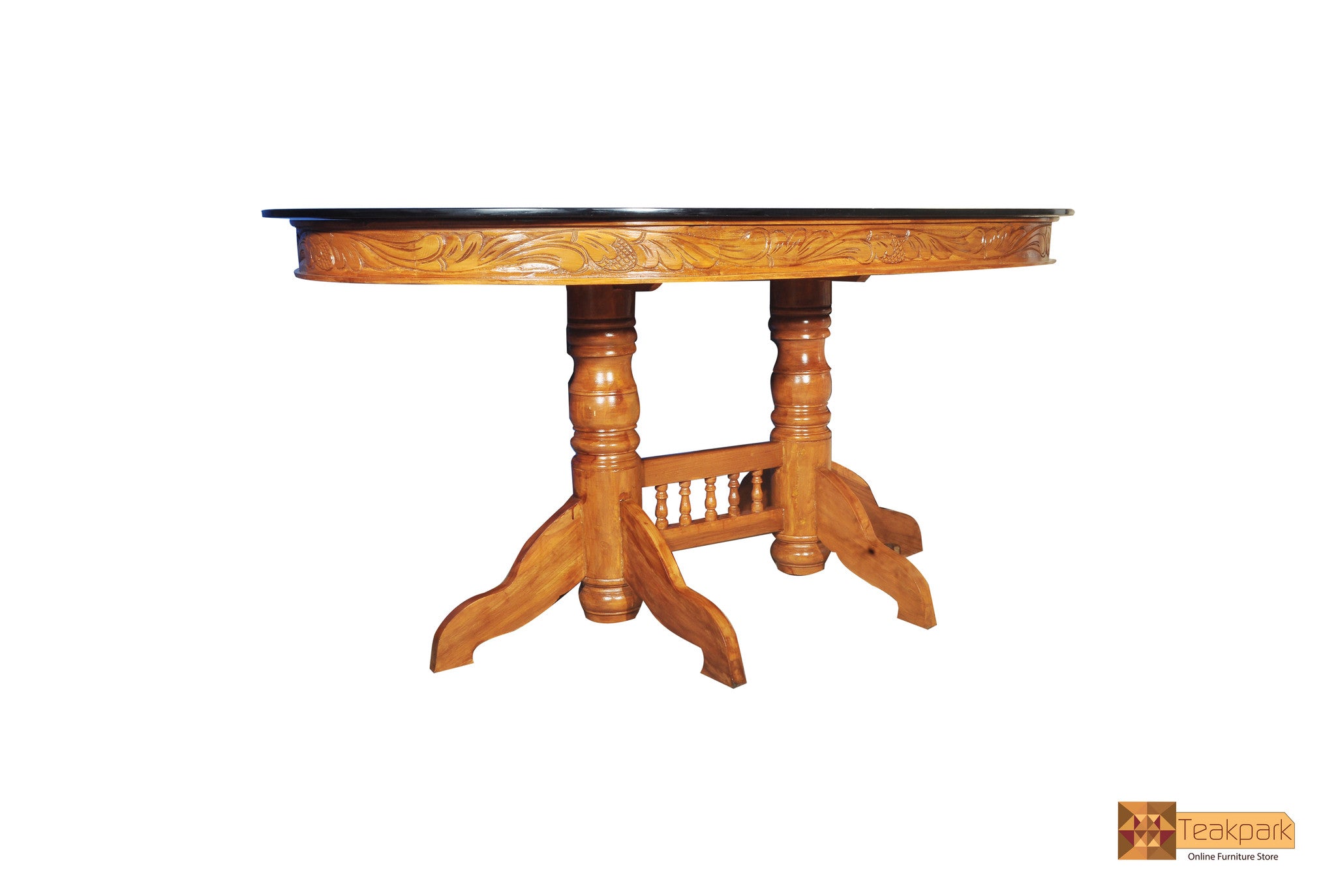 Dining table designs in teak wood with glass top best sale