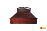 Arizona Rosewood Bed with Side Drawer