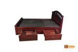 Arizona Rosewood Bed with Side Drawer