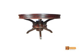 Amazon Round Solid Rosewood Dining Table with Glass Top