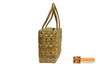 Iris Woven Natural Screwpine Leaf Shopper Bag with Zip-Design 1-Organic and Eco friendly