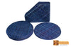 Sirona Woven Natural Screwpine Leaf Dining Coaster 9 inch(Set of 6)- Design 4-Organic and Eco friendly