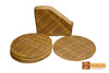 Sirona Woven Natural Screwpine Leaf Dining Coaster 9 inch(Set of 6)- Design 5-Organic and Eco friendly