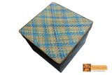 Leto Woven Natural Screwpine Leaf Box with Lid-Design 1-Organic and Eco friendly