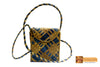 Egeria Woven Natural Screwpine Leaf Girls Bag with Long Strap-Design 1-Organic and Eco freindly