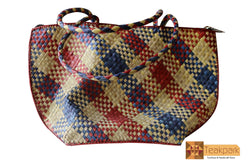 Fortuna Woven Natural Screwpine Leaf Ladies Shoulder Bag-Design 1-Organic and Eco freindly