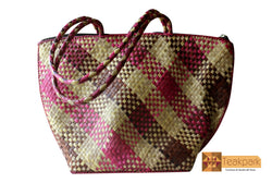 Fortuna Woven Natural Screwpine Leaf Ladies Shoulder Bag-Design 2-Organic and Eco freindly