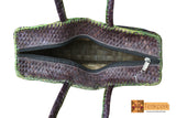 Hebe Woven Natural Screwpine Leaf Shopper Bag with Zip-Design 2-Organic and Eco friendly