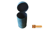 Doris Woven Natural Screwpine Leaf Round Laundry Basket with Lid-Design 4