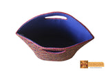 Juno Woven Natural Screwpine Leaf Shopper Bag - Design 1-Organic and Eco Friendly