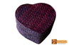 Diana Woven Natural Screwpine Leaf Heart Utility Box-Design 1-Organic and Eco freindly