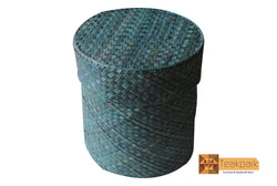 Danae Woven Natural Screwpine Leaf Round Basket-Organic and Eco friendly