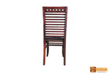 Amazon Solid Round Rosewood Dining Set - Glass Table Top with 6 Chairs