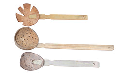 Genji Coconut Shell Ladle-Spatula Combo Set-3-Organic and Natural