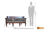Dakota Solid Rosewood Sofa Set - (3+1+1) 5 Seater