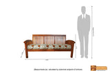 Dallas Solid Teak Wood Sofa Set - (3+1+1) 5 Seater