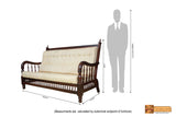 Munich Solid Rosewood 3 Seater Sofa